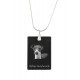 Italian Greyhound, Pendente di cristallo del cane, collana di SIlver 925, alta qualità, regalo eccezionale