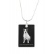 Jack Russell Terrier, Perro colgante de cristal, collar de plata 925, alta calidad, regalo excepcional, Colección!