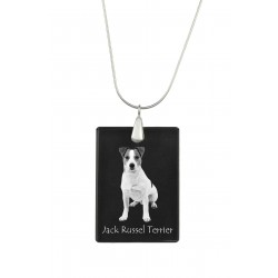Jack Russell Terrier, Hund Kristall Anhänger, SIlver Halskette 925, Qualität, außergewöhnliches Geschenk, Sammlung!