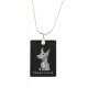 Pharaoh Hound, Perro colgante de cristal, collar de plata 925, alta calidad, regalo excepcional, Colección!