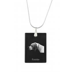 Pointer, Dog Crystal Pendant, Silver Necklace 925, High Quality, Exceptional Gift.