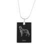 Setter, Perro colgante de cristal, collar de plata 925, alta calidad, regalo excepcional, Colección!