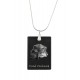 Teckel Wirehaired, Pendente di cristallo del cane, collana di SIlver 925, alta qualità, regalo eccezionale