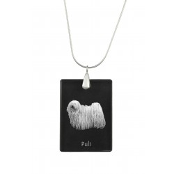 Puli, Dog Crystal Pendant, Silver Necklace 925, High Quality, Exceptional Gift.