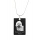 Dandie Dinmont Terrier, Hund Kristall Anhänger, SIlver Halskette 925, Qualität, außergewöhnliches Geschenk, Sammlung!