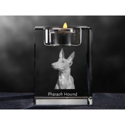 Pharaoh Hound, crystal candlestick with dog, souvenir, decoration, limited edition, Collection