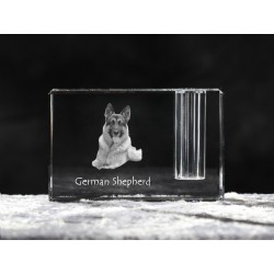 Berger allemand, porte-plume en cristal avec un chien, souvenir, décoration, édition limitée, ArtDog