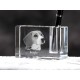 Akita Inu, Titular de la pluma de cristal con el perro, recuerdo, decoración, edición limitada, ArtDog