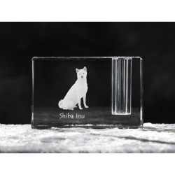 Shiba Inu, porta penna di cristallo con il cane, souvenir, decorazione, in edizione limitata, ArtDog