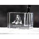 crystal pen holder with dog, souvenir, decoration, limited edition, Collection