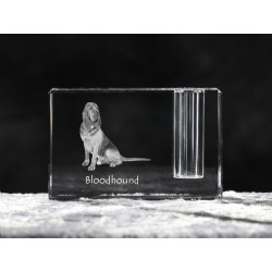 Bloodhound, crystal pen holder with dog, souvenir, decoration, limited edition, Collection