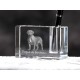 French Mastiff, crystal pen holder with dog, souvenir, decoration, limited edition, Collection