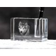 Alaskan Malamute, crystal pen holder with dog, souvenir, decoration, limited edition, Collection