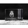 American Bulldog, crystal pen holder with dog, souvenir, decoration, limited edition, Collection