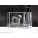 Bearded Collie, crystal pen holder with dog, souvenir, decoration, limited edition, Collection