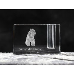 Boyero de Flandes, Titular de la pluma de cristal con el perro, recuerdo, decoración, edición limitada, ArtDog