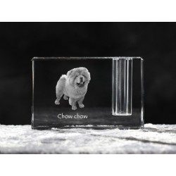 Chow chow, porte-plume en cristal avec un chien, souvenir, décoration, édition limitée, ArtDog