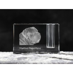 Neapolitan Mastiff, crystal pen holder with dog, souvenir, decoration, limited edition, Collection