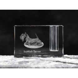Terrier escocés, Titular de la pluma de cristal con el perro, recuerdo, decoración, edición limitada, ArtDog