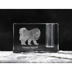 Tibetan Mastiff, crystal pen holder with dog, souvenir, decoration, limited edition, Collection