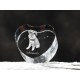 Schnauzer uncropped, crystal heart with dog, souvenir, decoration, limited edition, Collection
