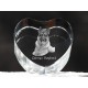 Berger allemand, cristal coeur avec un chien, souvenir, décoration, édition limitée, ArtDog