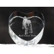 Terrier noir de Russie, cristal coeur avec un chien, souvenir, décoration, édition limitée, ArtDog