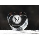 Boston Terrier, corazón de cristal con el perro, recuerdo, decoración, edición limitada, ArtDog