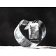 Dobermann, cristal coeur avec un chien, souvenir, décoration, édition limitée, ArtDog