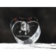 Bulldog inglés, corazón de cristal con el perro, recuerdo, decoración, edición limitada, ArtDog