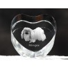 Pékinois, cristal coeur avec un chien, souvenir, décoration, édition limitée, ArtDog