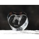 Basenji - kryształowe serce z wizerunkiem psa, dekoracja, prezent, kolekcja!