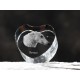 Borzoi, levriero russo , cuore di cristallo con il cane, souvenir, decorazione, in edizione limitata, ArtDog