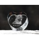 Bullmastiff, cristal coeur avec un chien, souvenir, décoration, édition limitée, ArtDog