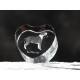 Bull Terrier - kryształowe serce z wizerunkiem psa, dekoracja, prezent, kolekcja!