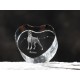 Boxer cropped, crystal heart with dog, souvenir, decoration, limited edition, Collection