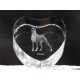 Boxer cropped, crystal heart with dog, souvenir, decoration, limited edition, Collection