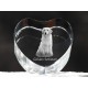 Golden Retriever, cuore di cristallo con il cane, souvenir, decorazione, in edizione limitata, ArtDog