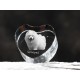 Samoyed, cuore di cristallo con il cane, souvenir, decorazione, in edizione limitata, ArtDog