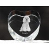 Barbone, cuore di cristallo con il cane, souvenir, decorazione, in edizione limitata, ArtDog