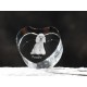 Barbone, cuore di cristallo con il cane, souvenir, decorazione, in edizione limitata, ArtDog