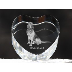 Perro de San Huberto, corazón de cristal con el perro, recuerdo, decoración, edición limitada, ArtDog