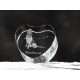 Chien de Saint Hubert, cuore di cristallo con il cane, souvenir, decorazione, in edizione limitata, ArtDog