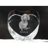 Bassotto, cuore di cristallo con il cane, souvenir, decorazione, in edizione limitata, ArtDog