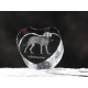 Weimaraner, cuore di cristallo con il cane, souvenir, decorazione, in edizione limitata, ArtDog