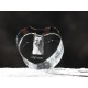 Malinois, cuore di cristallo con il cane, souvenir, decorazione, in edizione limitata, ArtDog
