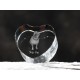 Shar Pei, cristal coeur avec un chien, souvenir, décoration, édition limitée, ArtDog