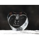 Rottweiler, cristal coeur avec un chien, souvenir, décoration, édition limitée, ArtDog