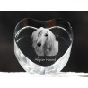 Lévrier afghan, cristal coeur avec un chien, souvenir, décoration, édition limitée, ArtDog