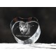 Alaskan malamute, cuore di cristallo con il cane, souvenir, decorazione, in edizione limitata, ArtDog